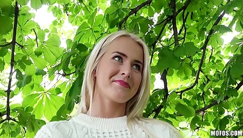 Aisha Blonde Hottie Fucks Outdoors