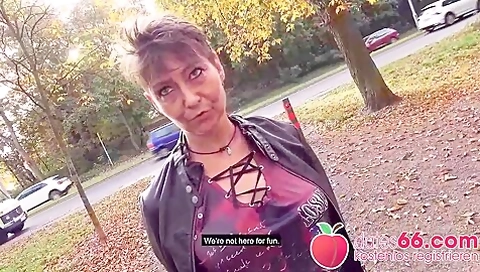 Ugly Short Hair Granny Milf Pounded Outdoors In Germany!