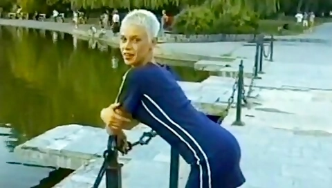 Short Blond Haired Girl Showin