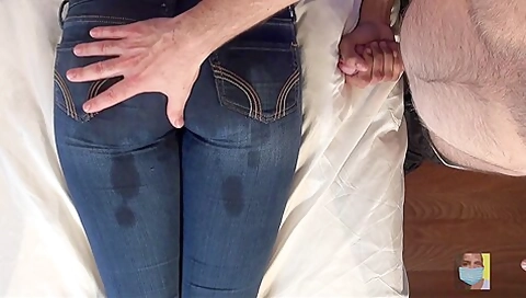 Omg! He Ruined My Jeans. Pov Ass Massage Finger Jeans Fetish
