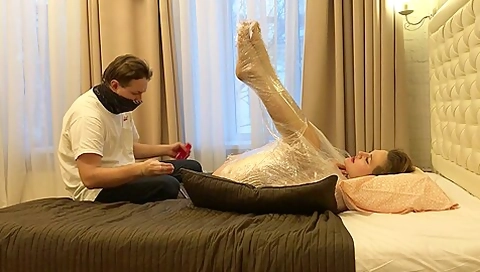 A. Sky Slave Mummification & Hairy Pussy Fisting!