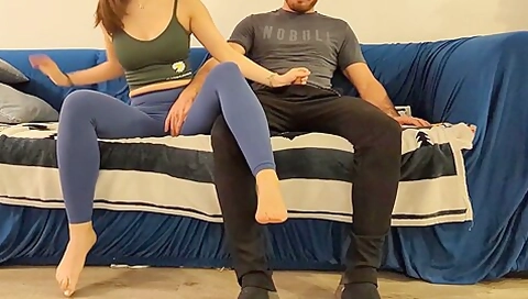 Fucking Step Sisters Perfect Pussy While Watching Tv