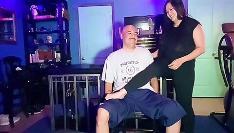 Goddess Mara Rubbing Her Yoga Pants All Over Her New Fan