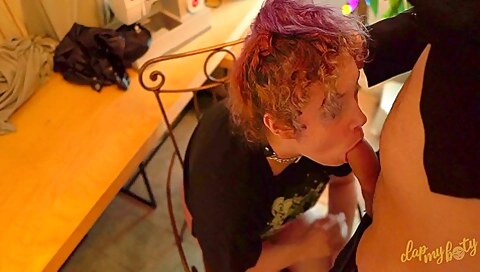 Slutwife Gets Bent Over Her Sewing Table, Hardcore Pounding, Huge Cumshot, Eager To Please Wife